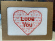 Love you card with hearts