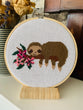 Sleepy sloth cross stitch kit