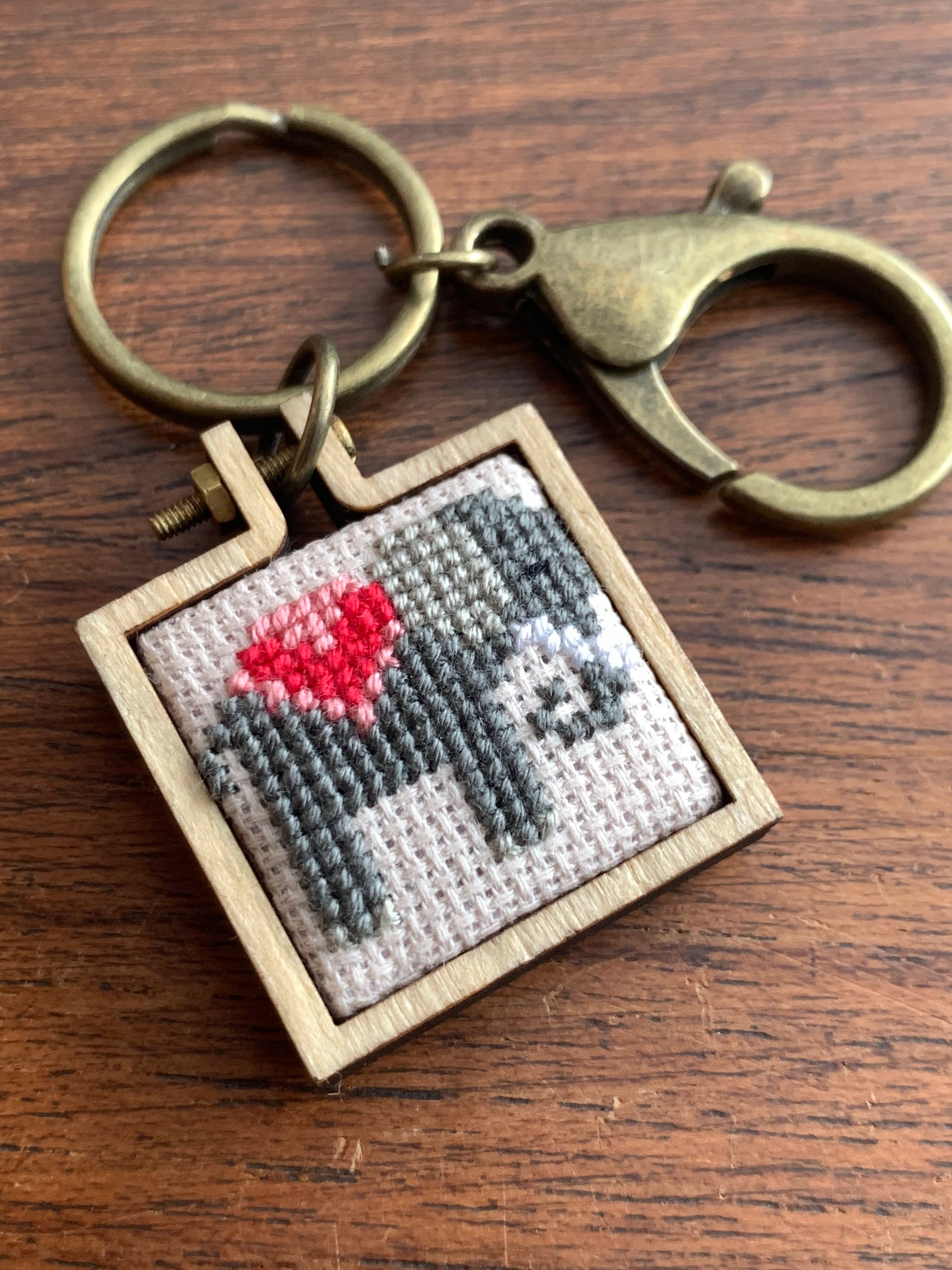LevelThreaded Cherry Key Chains | Cross Stitch Key Chains | Funny Gifts | Key Rings | Acrylic Key Chains | Fruit Key Chains