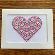 Pink heart greeting card
