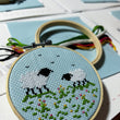 Sheep cross stitch kit
