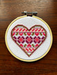 Heart cross stitch kit