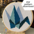 Paper crane cross stitch pattern - PDF download